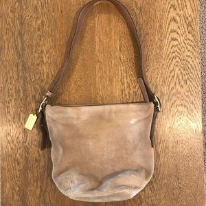 Authentic Coach Legacy Suede Leather Trim Handbag